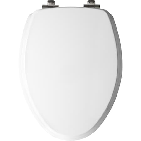 Mayfair Mayfair by Bemis Benton Slow Close Elongated White Enameled Wood Toilet Seat 126NISL-000
